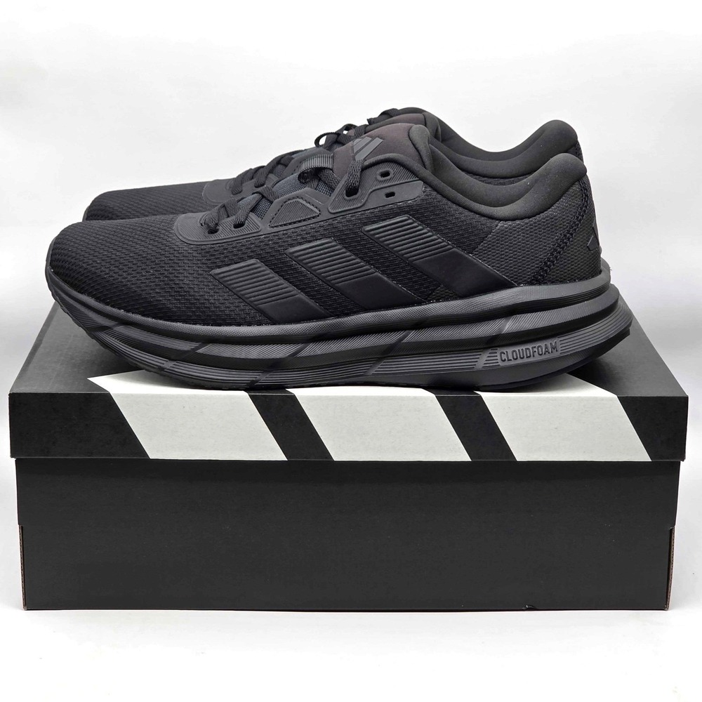 Adidas Galaxy 7 Running Shoes Men's Size 10.5 Triple Black Cloudfoam NWT ID8757